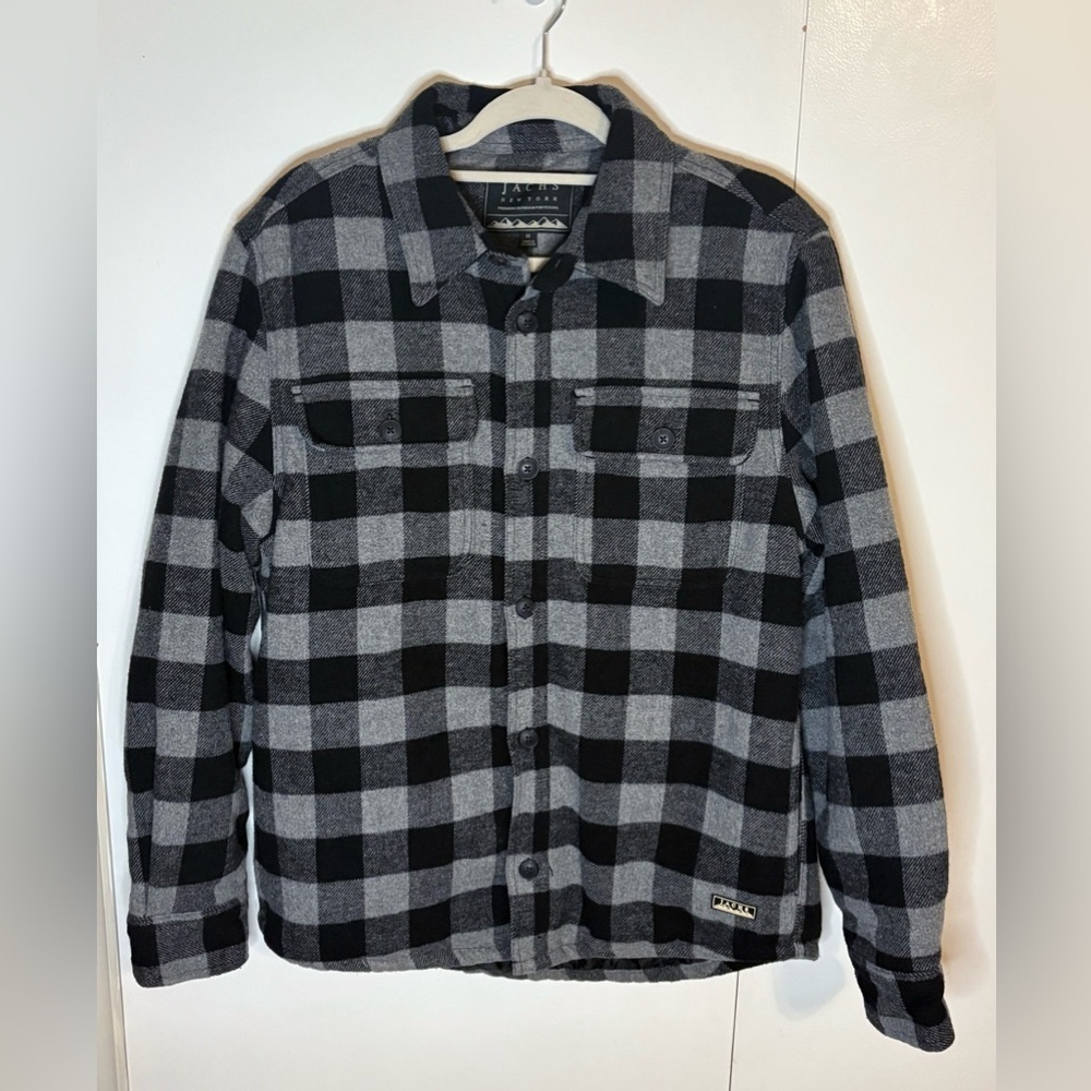 Jachs Heavyweight Shacket Black & Gray Size Medium